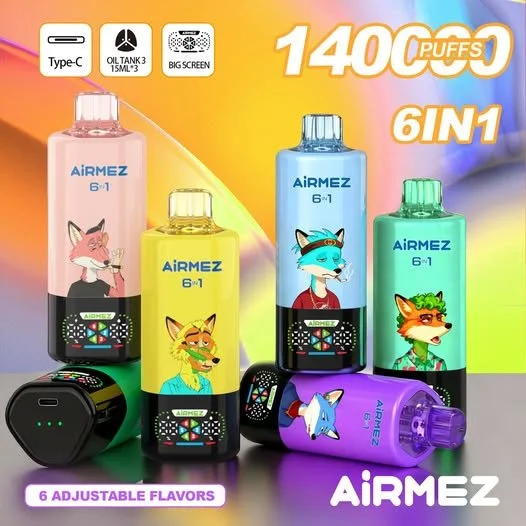Airmez FOX 140K 6-az-1-ben e cigi és vape 140.000 szippantással, 45ml tartállyal