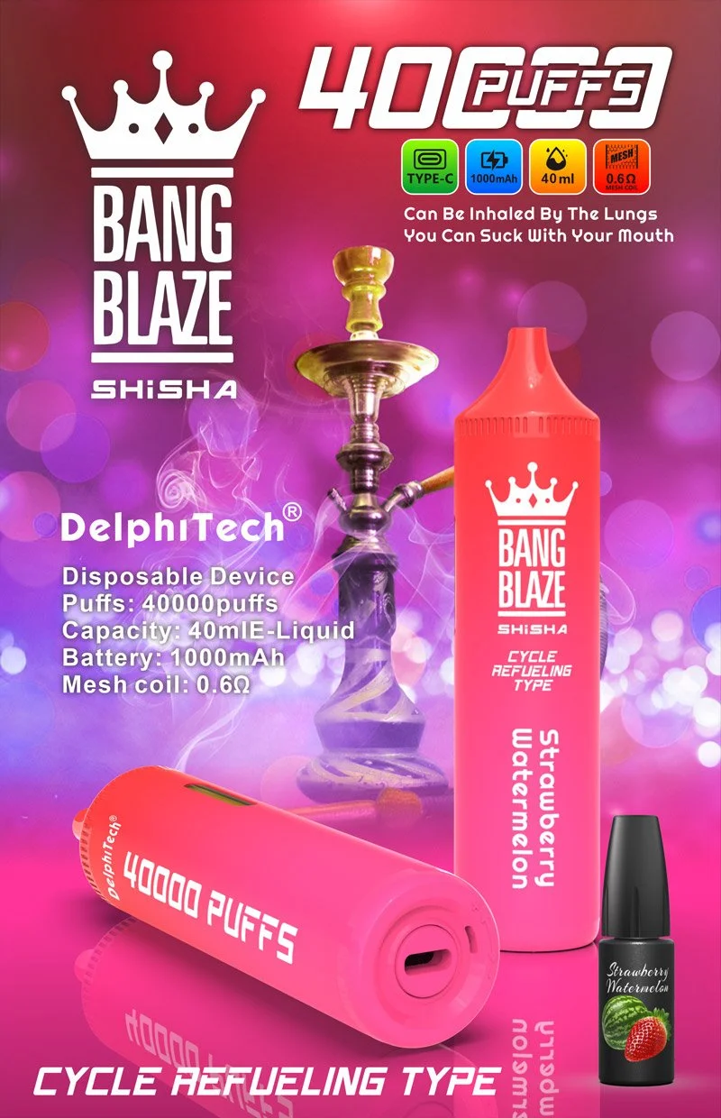 Bang Blaze Shisha 40K e cigi bolt és vape 0,6Ω Mesh tekerccsel