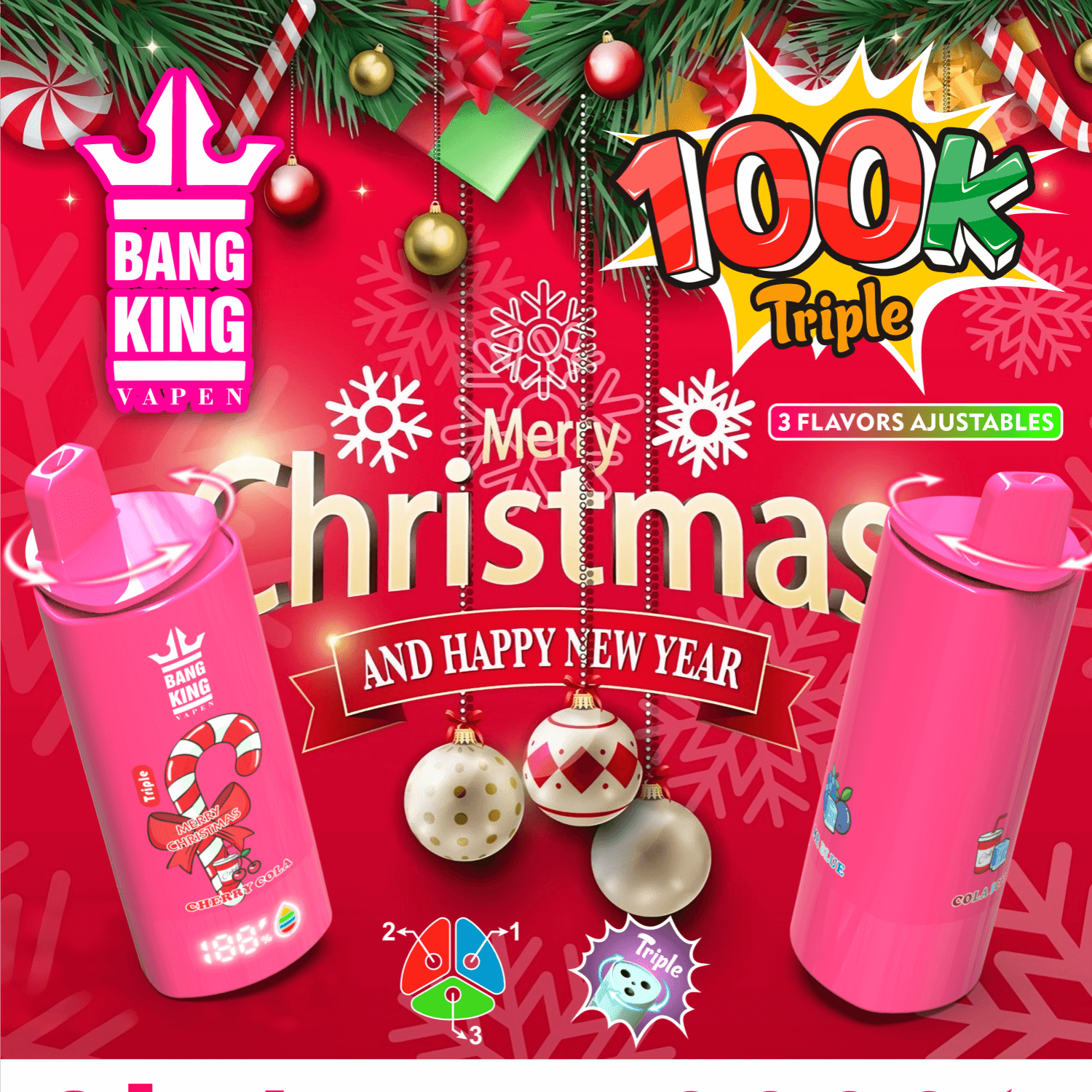 Bang King 100K Puffs 3U1